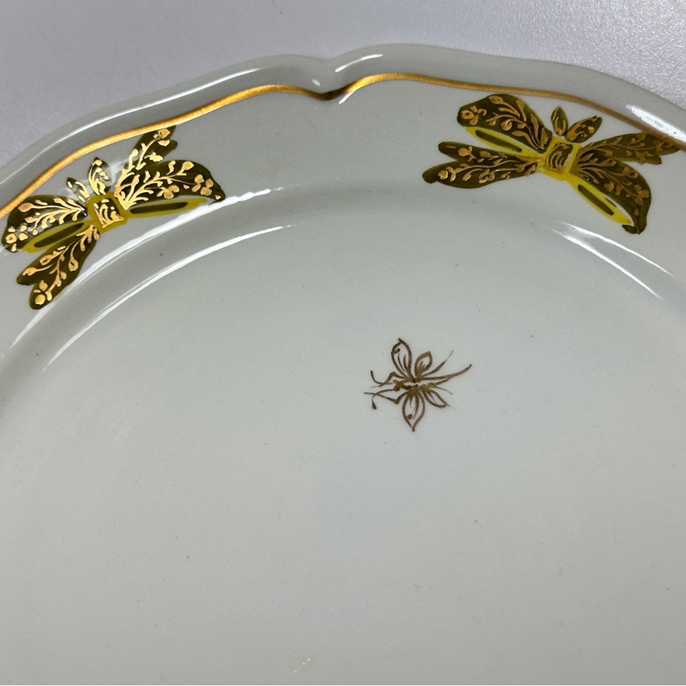 13pc (12+1) Antique Tiffany & Co. 8” Plates Dragonfly/Butterfly/ Bows Numbered - Picture 12 of 15